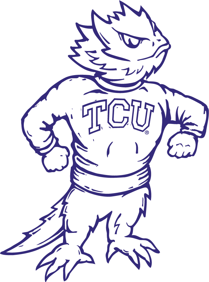 TCU Horned Frogs 1997-2005 Mascot Logo diy DTF decal sticker